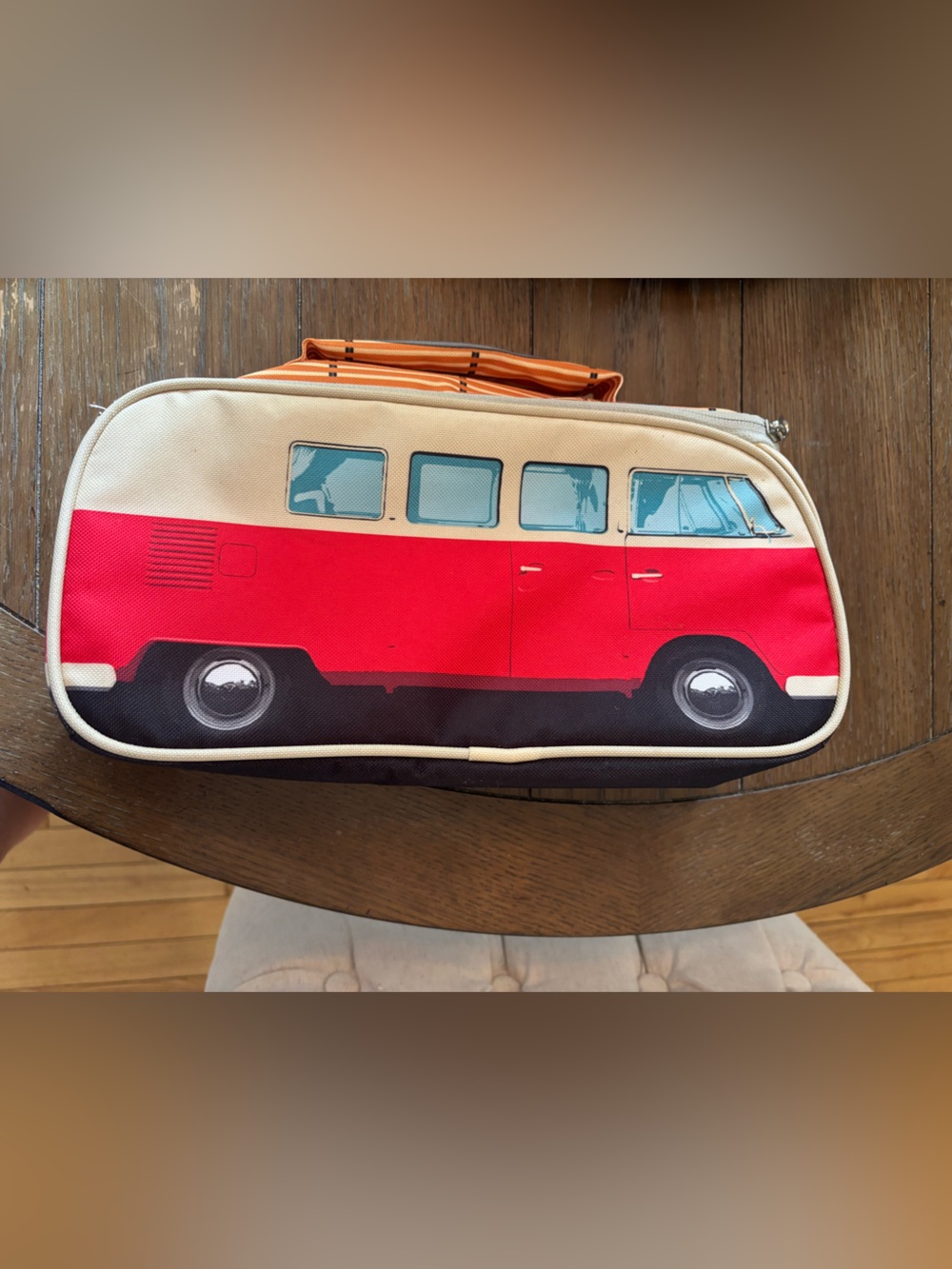 ❤️New/Rare Volkswagen bus Lunchbag in Red and Tan
